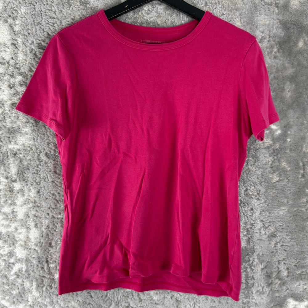 Pendleton Size Sp Cotton Crew Neck‎ Basic Tee T-Shirt Pink Short Sleeve Women